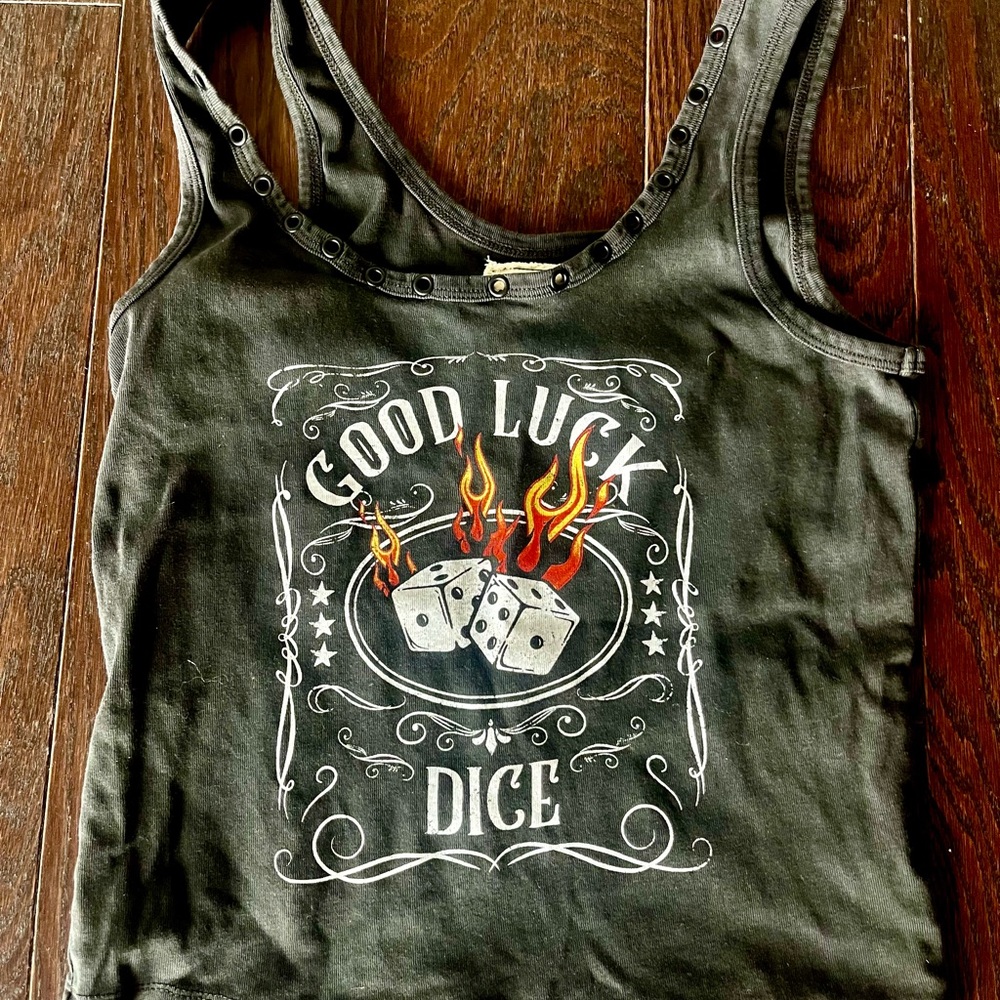 Good Luck Dice Graphic Tank Top